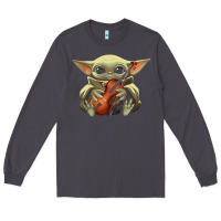 Smoke baby yoda hug violin [tb] Long Sleeve Tee - linhVisuals