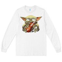 White baby yoda hug violin [tb] Long Sleeve Tee - linhVisuals