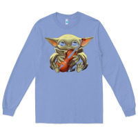 Colony Blue baby yoda hug violin [tb] Long Sleeve Tee - linhVisuals