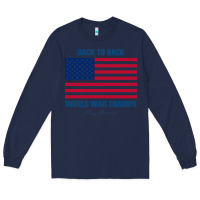 Navy back to back world war champs back [tw] Long Sleeve Tee - linhVisuals
