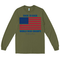 Army Green back to back world war champs back [tw] Long Sleeve Tee - linhVisuals