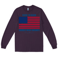 Plum back to back world war champs back [tw] Long Sleeve Tee - linhVisuals