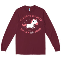 Burgundy i'm a little horse Long Sleeve Tee - linhVisuals