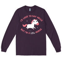 Plum i'm a little horse Long Sleeve Tee - linhVisuals