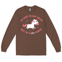 Chestnut i'm a little horse Long Sleeve Tee - linhVisuals