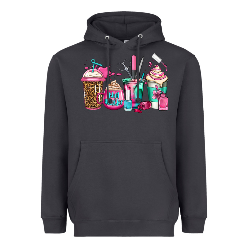 Nail Hustler Coffee Cups Heavyweight Hoodie by Jasminsmagicworld | Teevron