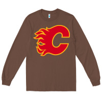 Chestnut the-flames-calgary-sports Long Sleeve Tee - linhVisuals