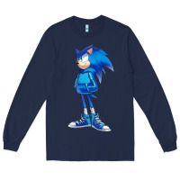 Navy Söniĉ Kids Long Sleeve Tee - linhVisuals