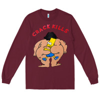 Burgundy bart crack kills Long Sleeve Tee - linhVisuals
