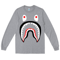 Heather Grey bape shark [tb] Long Sleeve Tee - linhVisuals