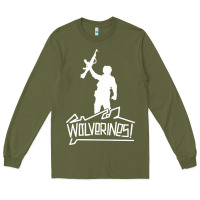 Army Green Red Dawn Wolverines Long Sleeve Tee - linhVisuals