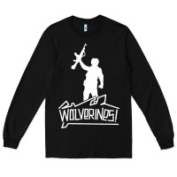 Black Red Dawn Wolverines Long Sleeve Tee - linhVisuals