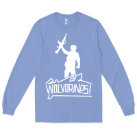 Colony Blue Red Dawn Wolverines Long Sleeve Tee - linhVisuals