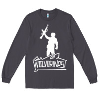 Smoke Red Dawn Wolverines Long Sleeve Tee - linhVisuals