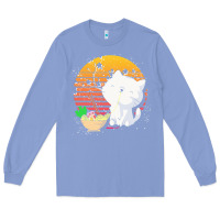 Colony Blue cat t  shirt ramen noodles kawaii cat t  shirt Long Sleeve Tee - linhVisuals