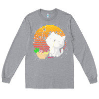 Heather Grey cat t  shirt ramen noodles kawaii cat t  shirt Long Sleeve Tee - linhVisuals