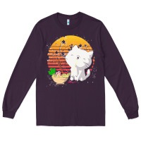 Plum cat t  shirt ramen noodles kawaii cat t  shirt Long Sleeve Tee - linhVisuals
