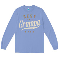 Colony Blue Mens Best Grumpa Ever Funny Grandpa Long Sleeve Tee - linhVisuals