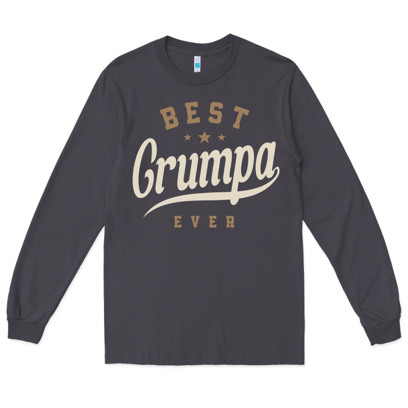 Mens Best Grumpa Ever Funny Grandpa Long Sleeve Tee by linhVisuals | Teevron