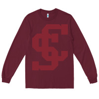 Burgundy santa clara br Long Sleeve Tee - linhVisuals