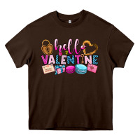 Chocolate Brown hello valentine Heavy Core Tee - OliviaCreatesArt