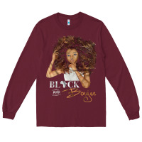 Burgundy black and boujee [tb] Long Sleeve Tee - linhVisuals