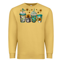 Antique Gold sunflowers coffee cups Premium Sweatshirt - Jasminsmagicworld
