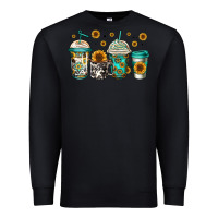 Black sunflowers coffee cups Premium Sweatshirt - Jasminsmagicworld