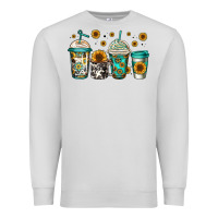 Dove Grey sunflowers coffee cups Premium Sweatshirt - Jasminsmagicworld