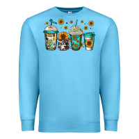 Ocean Blue sunflowers coffee cups Premium Sweatshirt - Jasminsmagicworld