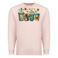 Pale Pink sunflowers coffee cups Premium Sweatshirt - Jasminsmagicworld