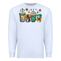 White sunflowers coffee cups Premium Sweatshirt - Jasminsmagicworld