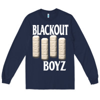 Navy blackout boyz black Long Sleeve Tee - linhVisuals