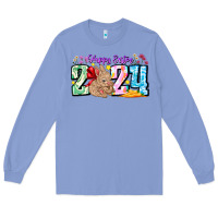Colony Blue Happy Easter 2024 Long Sleeve Tee - CowhideDigitalArt