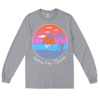 Heather Grey lovers key florida t  shirt lovers key florida t  shirt Long Sleeve Tee - linhVisuals