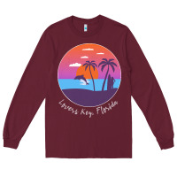 Burgundy lovers key florida t  shirt lovers key florida t  shirt Long Sleeve Tee - linhVisuals