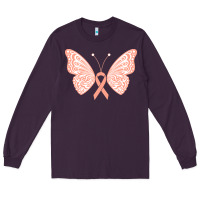 Plum gynecologic cancer support t  shirt gynecological cancer awareness pea Long Sleeve Tee - linhVisuals