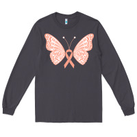 Smoke gynecologic cancer support t  shirt gynecological cancer awareness pea Long Sleeve Tee - linhVisuals