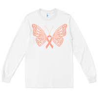 White gynecologic cancer support t  shirt gynecological cancer awareness pea Long Sleeve Tee - linhVisuals
