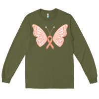 Army Green gynecologic cancer support t  shirt gynecological cancer awareness pea Long Sleeve Tee - linhVisuals