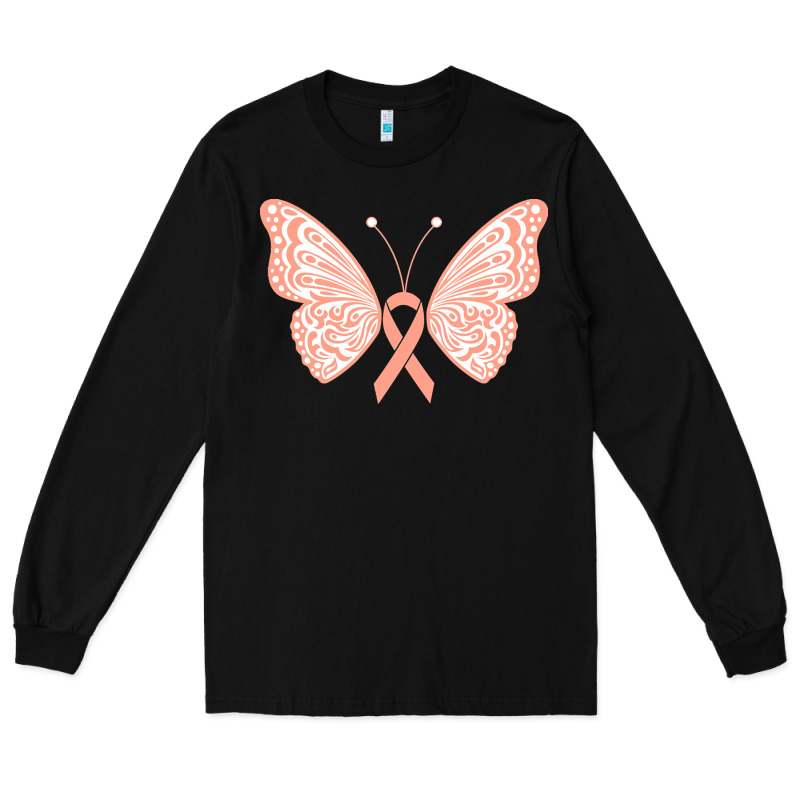 Gynecologic Cancer Support T  Shirt Gynecological Cancer Awareness Pea Long Sleeve Tee by linhVisuals | Teevron