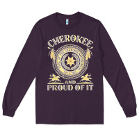 Plum cherokee native american and proud of t shirt Long Sleeve Tee - linhVisuals
