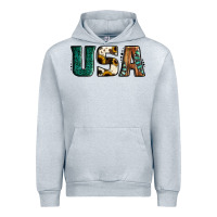 Heather Grey usa basic bold font western Urban Hoodie - Jasminsmagicworld