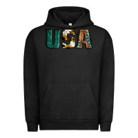 Pigment Black usa basic bold font western Urban Hoodie - Jasminsmagicworld