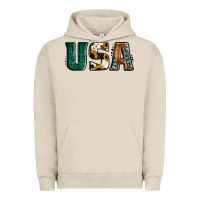 Pigment French Oak usa basic bold font western Urban Hoodie - Jasminsmagicworld