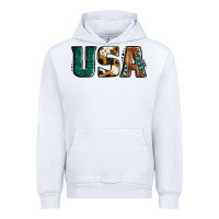 White usa basic bold font western Urban Hoodie - Jasminsmagicworld