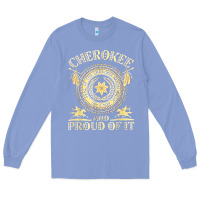 Colony Blue cherokee native american and proud of t shirt Long Sleeve Tee - linhVisuals