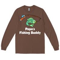 Chestnut kids papa's fishing buddy grandson or granddaughter fish t shirt Long Sleeve Tee - linhVisuals