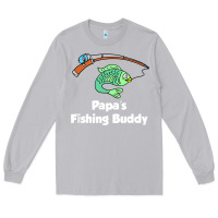 Moon Dust kids papa's fishing buddy grandson or granddaughter fish t shirt Long Sleeve Tee - linhVisuals