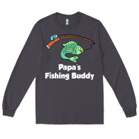 Smoke kids papa's fishing buddy grandson or granddaughter fish t shirt Long Sleeve Tee - linhVisuals